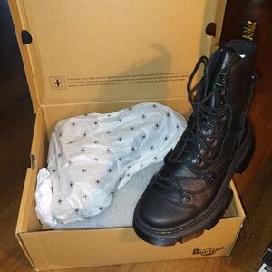 Dr. Martens Black Leather Lace-Up Boots